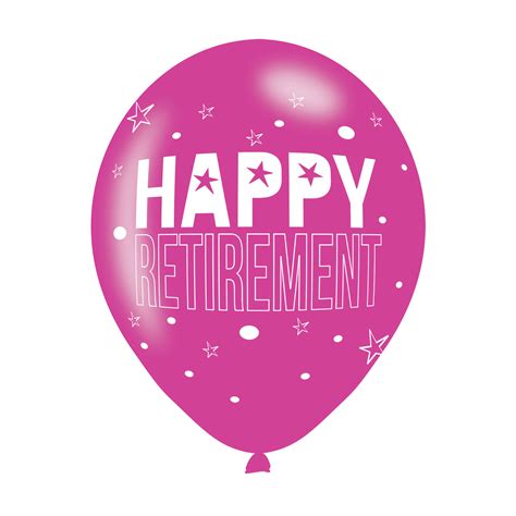 Happy Retirement Assorted Colours Latex Balloons 11"/27.5cm - 10 PKG/6 : Amscan International