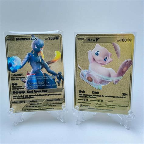 Mewtwo GX GOLD METAL CARD NM CARDS Values - MAVIN