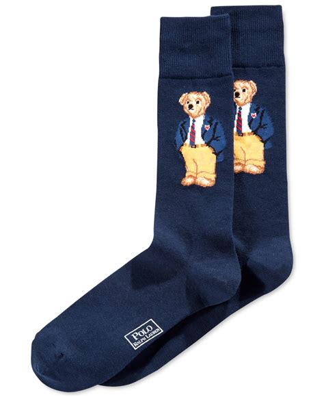 Polo Ralph Lauren Office Bear Socks in Navy (Blue) for Men - Lyst