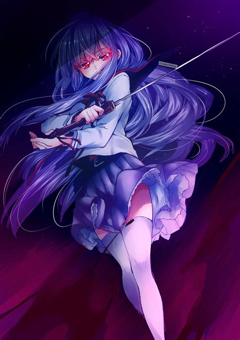 Anime Purple Hair, Long Purple Hair, Girl With Purple Hair, Purple Girls, Anime Hair, Purple ...