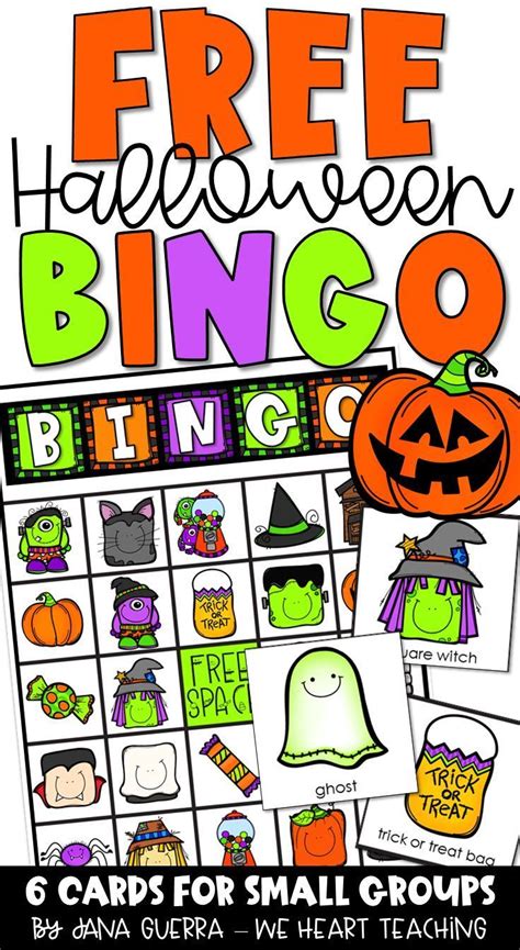 FREE Halloween BINGO game! Perfect for small group centers or as a ...