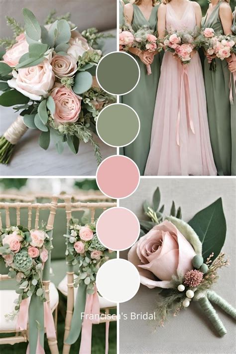 Stunning Sage Green and Pink Wedding Color Ideas for Your Special Day - Francisca's Brida… in ...