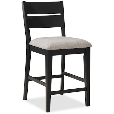 Crown Mark Mathis 2712S-24 Contemporary Counter-Height Dining Stool with Upholstered Seat ...