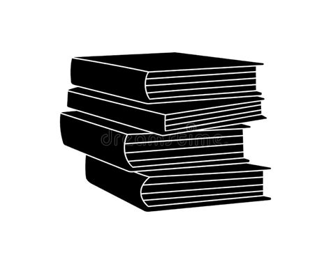 Stack of Books Silhouette. Bookstore, Library Symbol. Book Silhouette. Library, Books Shop Icon ...
