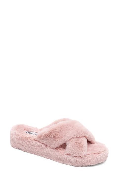 Women's Pink Fuzzy Slippers | Nordstrom