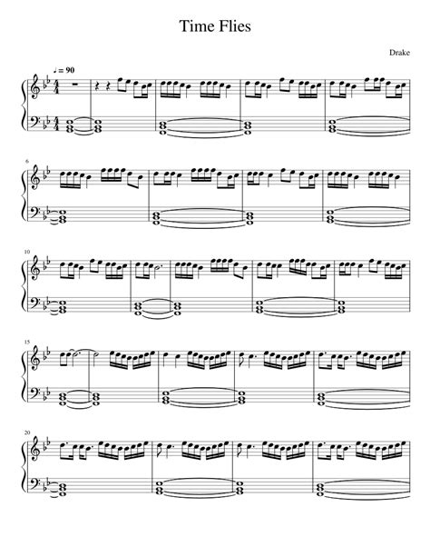 Time Flies - Drake Sheet music for Piano (Solo) | Download and print in ...