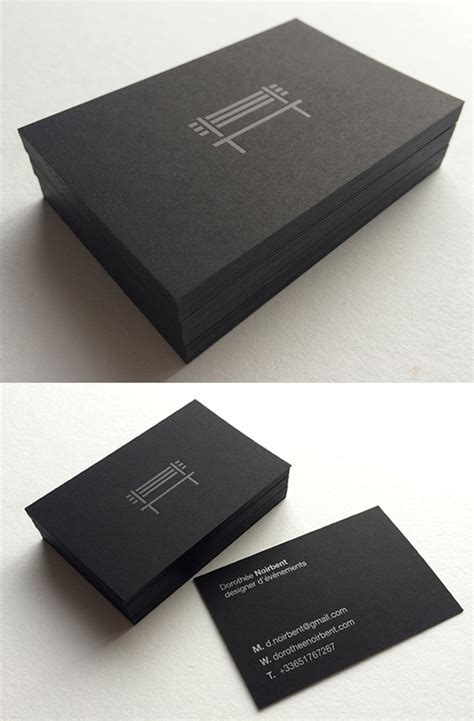 Sleek Black On Black Minimalist Business Card Design| CardObserver