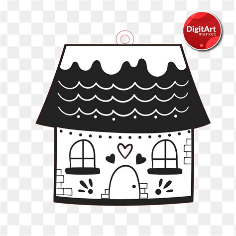 Christmas Gingerbread House SVG Template for Cutting and - Etsy