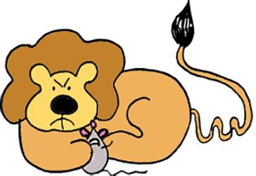 Tiny Mouse Roaring Lion Clipart