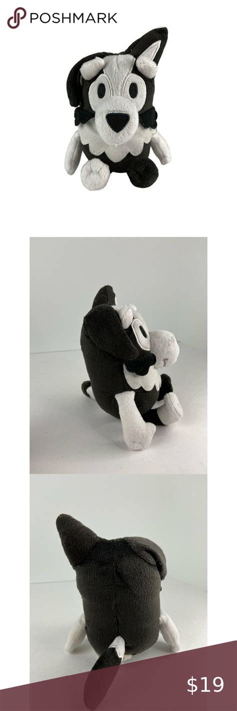 Bluey Mackenzie Border Collie Dog Plush Toy Figure 7" Border Collie Dog ...