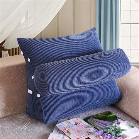 Wedge Shaped Reading & TV Pillow with Adjustable Neck Pillow,Triangle Pillow Back Support ...