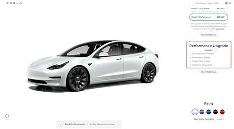 Tesla updates Model 3 Performance feature list to remove “lowered ...