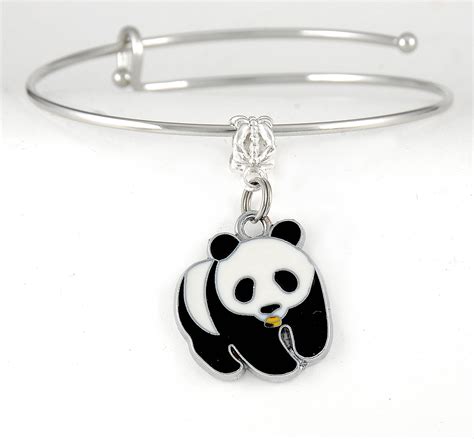 Panda Charm Bracelet Panda Bracelet Endangered species | Etsy