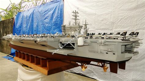 USS Nimitz CVN-68 Large Scale - Mahogany Wooden Aircraft Models – Boat & Ship Models Handmade ...