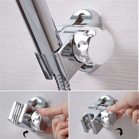 Bathroom handheld shower head holder adjustable wall mount base bracket ...