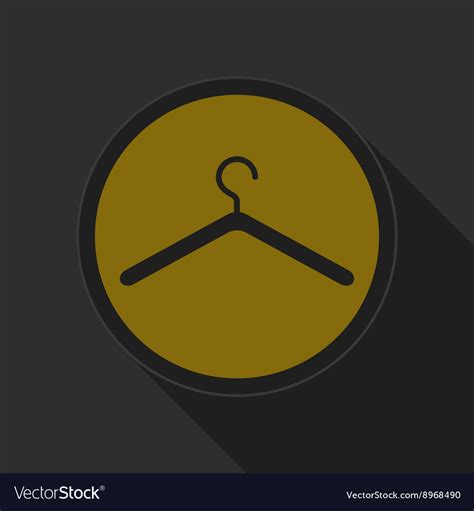 Dark gray and yellow icon - clothes hanger Vector Image