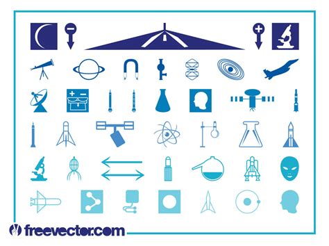 Science Icons Set Vector Art & Graphics | freevector.com