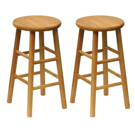 Amazon.com: Winsome Wood Wood 24-Inch Counter Stools, Set of 2, Natural ...