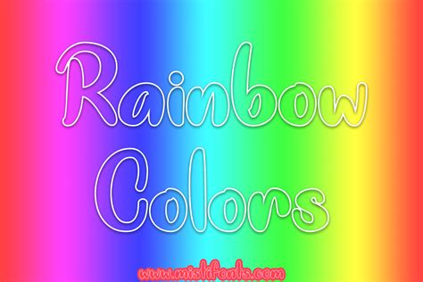 Rainbow Colors Font | Misti's Fonts | FontSpace