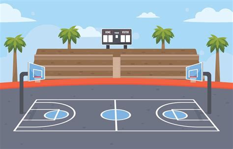 Outdoor Basketball Court 3107900 Vector Art at Vecteezy