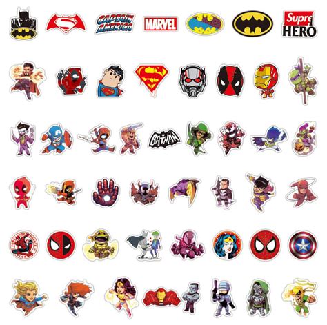 Marvel DC Superheroes 100 pieces Sticker - Preeti