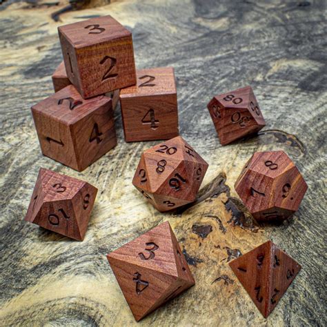 Eastern Aromatic Cedar Polyhedral Dice Set | Artisan Dice