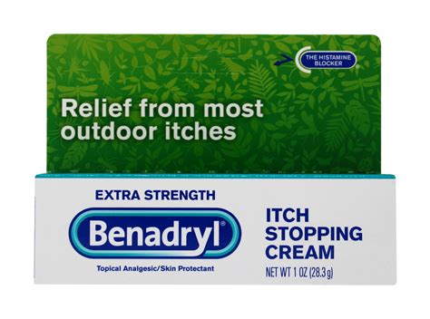 Buy Benadryl Itch Stopping Cream, Extra Strength, Topical Analgestic / Skin Protectant 1 Ounce ...