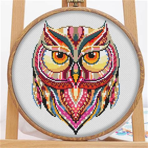 Owl Animal Cross Stitch Kits Needlework Counted Kits Embroidery Craft ...