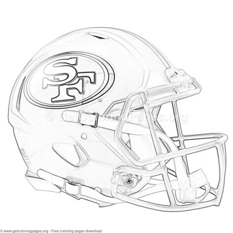 49ers Helmet Coloring Page