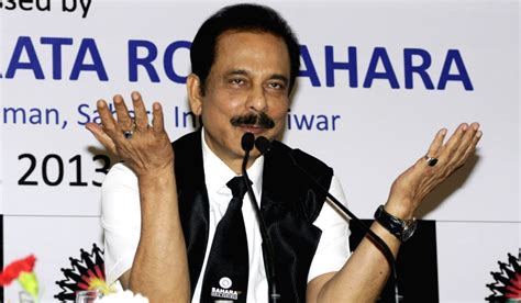 Sahara India Pariwar chairman Subrata Roy during a press conference