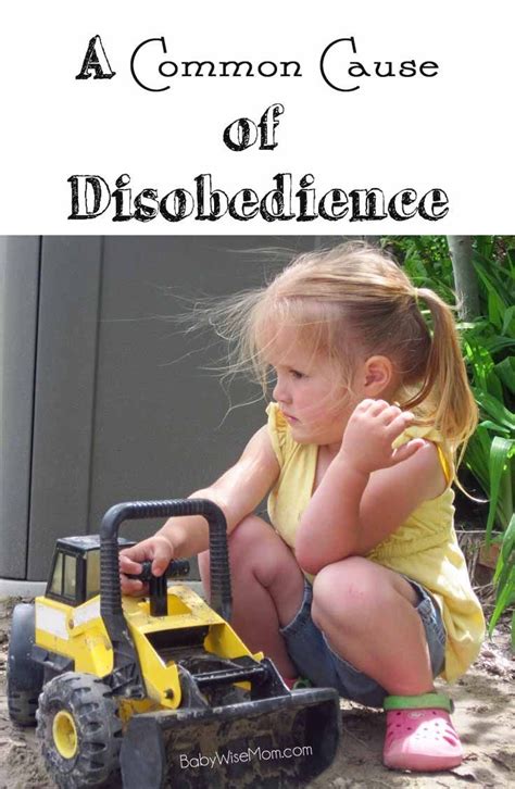 A Common, Yet Unknown, Cause of Disobedience - Babywise Mom | Discipline kids, Toddler ...