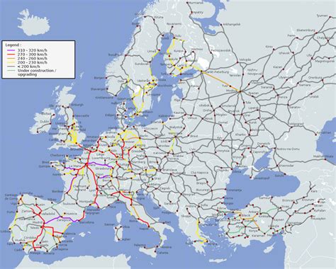 Europe Railway Map