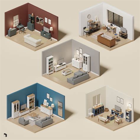 3D Model Ikea Living Room Setups – Toffu Co