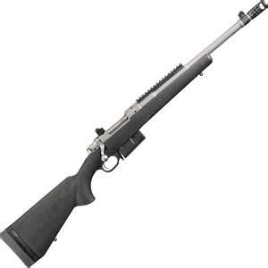 Ruger Scout Matte Stainless Bolt Action Rifle - 450 Bushmaster - Black ...