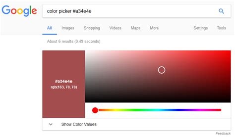 Google Adds Color Pickers to Search Results