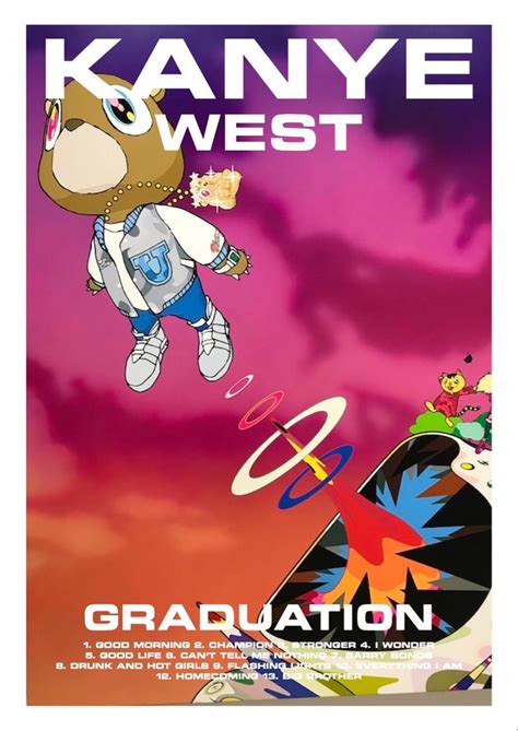 Graduation - Kanye West // Album Poster | Music poster, Poster prints, Graphic poster