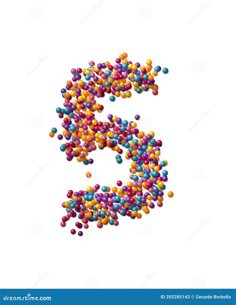 3D Colorful Sprinkles Font Design Stock Image - Image of sweet ...