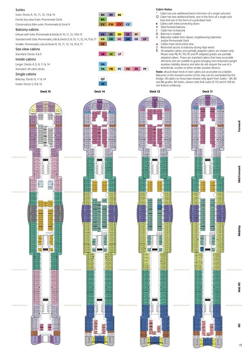 P&O Cruises Arvia Deck Plans - Where’s My Cabin? — Cruise Lowdown