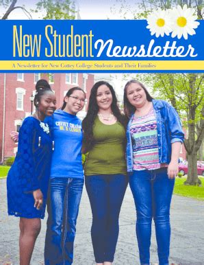 Fillable Online A Newsletter for New Cottey College Students and Their ...