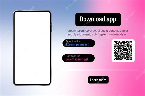 Premium Vector | Page banner advertising for downloading an app for mobile phone download ...