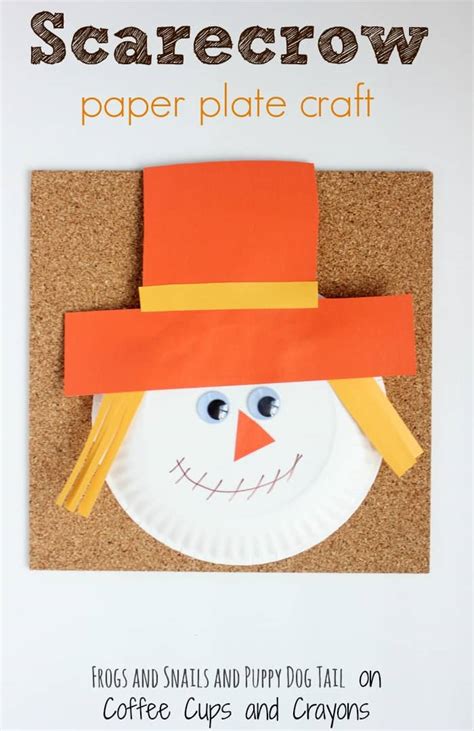 Scarecrow Paper Plate Craft - Coffee Cups and Crayons