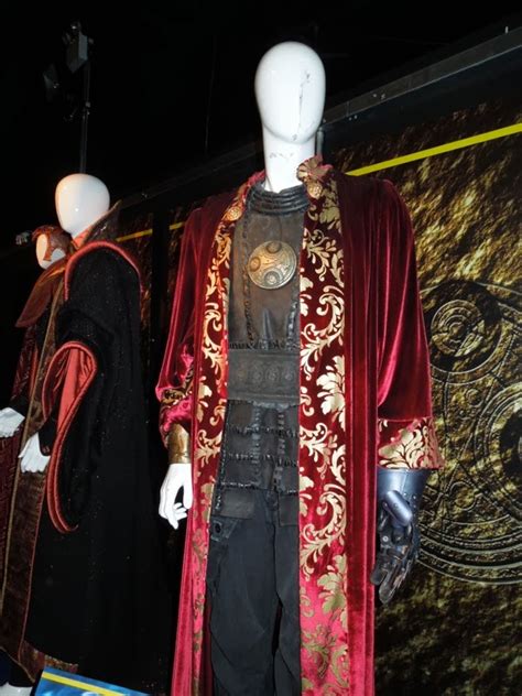 Hollywood Movie Costumes and Props: The Master and Time Lord costumes from Doctor Who on display...