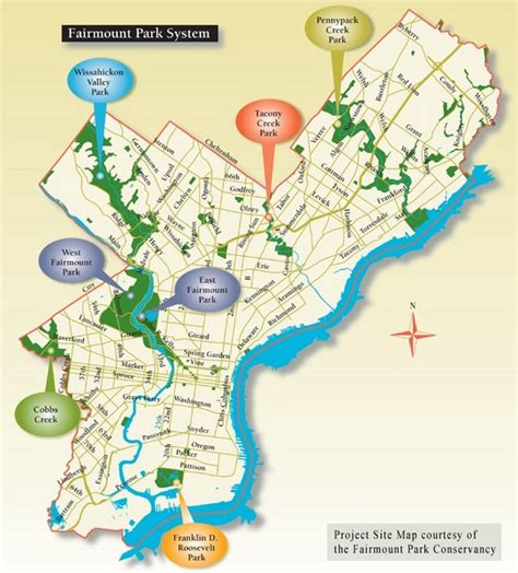 Fairmount Park System Map - Fairmount Park • mappery