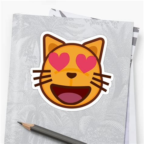 "Cat Emoji " Sticker by samujala | Redbubble