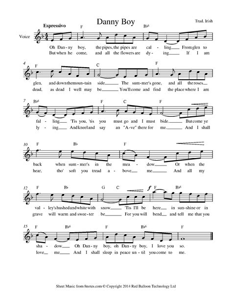 O Danny Boy (Londonderry Air) Sheet music for Accordion - 8notes.com