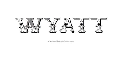 Wyatt Name Tattoo Designs