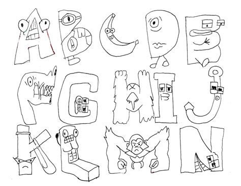 Alphabet Lore Monster Letters Fun Drawing and Coloring Activity for ...