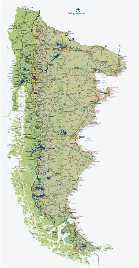 Patagonia road trip map