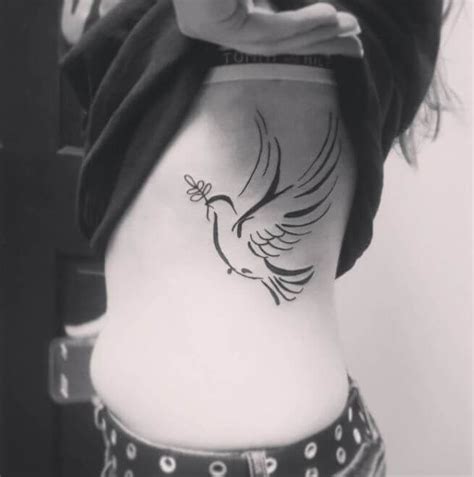 100+ Peace Dove Tattoos For Guys (2020) Realistic Designs | Peace dove ...