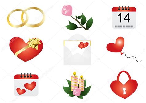 Valentines Day symbols — Stock Vector © pressmaster #11697785